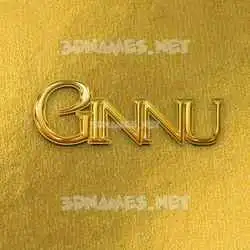 ginnu in All Gold style - 3D name wallpaper
