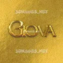 giova in All Gold style - 3D name wallpaper