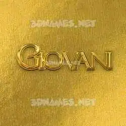 giovani in All Gold style - 3D name wallpaper