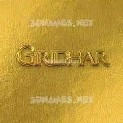 giridhar in All Gold style - 3D name wallpaper