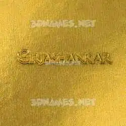 girjashankar in All Gold style - 3D name wallpaper