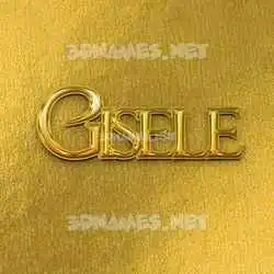 gisele in All Gold style - 3D name wallpaper