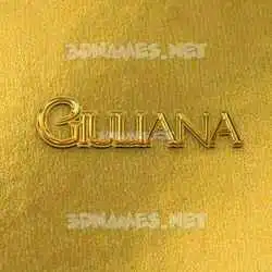 giuliana in All Gold style - 3D name wallpaper