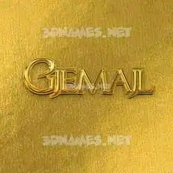 gjemajl in All Gold style - 3D name wallpaper