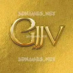 gjjv in All Gold style - 3D name wallpaper