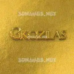 gkozilas in All Gold style - 3D name wallpaper
