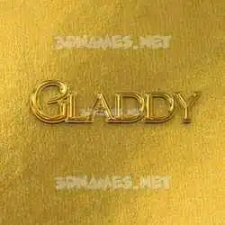 gladdy in All Gold style - 3D name wallpaper