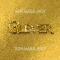 glever in All Gold style - 3D name wallpaper