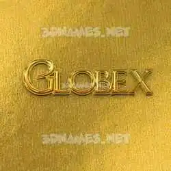 globex in All Gold style - 3D name wallpaper