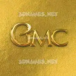 gmc in All Gold style - 3D name wallpaper