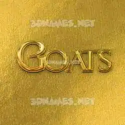 goats in All Gold style - 3D name wallpaper