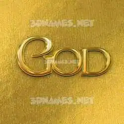 god in All Gold style - 3D name wallpaper