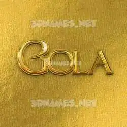 gola in All Gold style - 3D name wallpaper