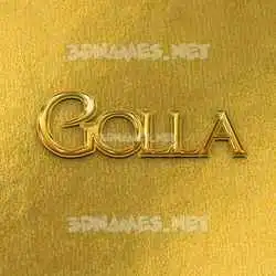 golla in All Gold style - 3D name wallpaper