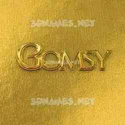 gomsy in All Gold style - 3D name wallpaper