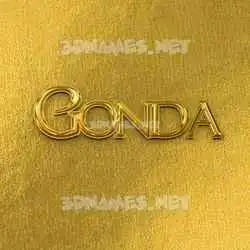 gonda in All Gold style - 3D name wallpaper