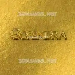 gopendra in All Gold style - 3D name wallpaper