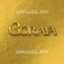 goraya in All Gold style - 3D name wallpaper