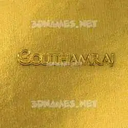 gouthamraj in All Gold style - 3D name wallpaper