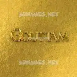 gouttam in All Gold style - 3D name wallpaper