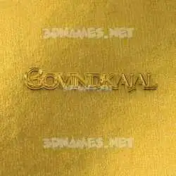 govindkajal in All Gold style - 3D name wallpaper