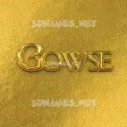 gowse in All Gold style - 3D name wallpaper
