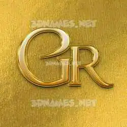 gr in All Gold style - 3D name wallpaper