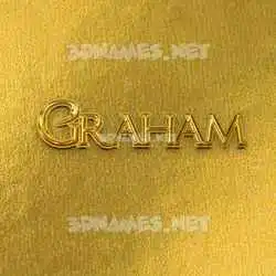 graham in All Gold style - 3D name wallpaper