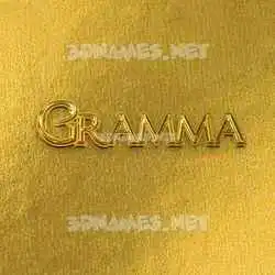 gramma in All Gold style - 3D name wallpaper