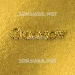grimmjow in All Gold style - 3D name wallpaper