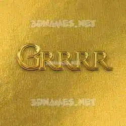 grrrr in All Gold style - 3D name wallpaper