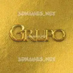 grupo in All Gold style - 3D name wallpaper