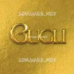 gugli in All Gold style - 3D name wallpaper