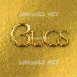 gugs in All Gold style - 3D name wallpaper