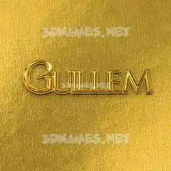 guillem in All Gold style - 3D name wallpaper