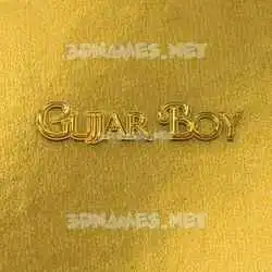 gujjar boy in All Gold style - 3D name wallpaper