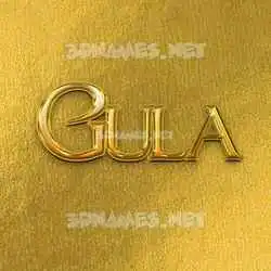 gula in All Gold style - 3D name wallpaper