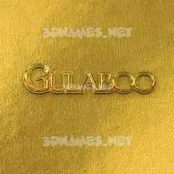 gulaboo in All Gold style - 3D name wallpaper
