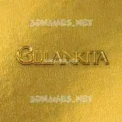 gulankita in All Gold style - 3D name wallpaper
