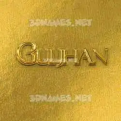 guljhan in All Gold style - 3D name wallpaper