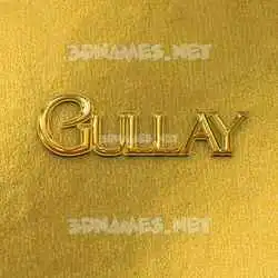 gullay in All Gold style - 3D name wallpaper