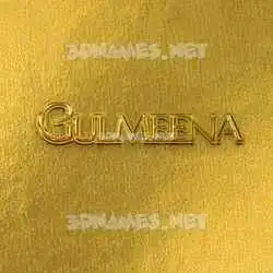gulmeena in All Gold style - 3D name wallpaper