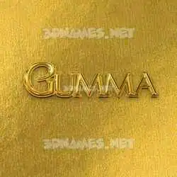 gumma in All Gold style - 3D name wallpaper