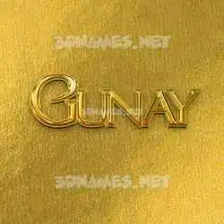 gunay in All Gold style - 3D name wallpaper