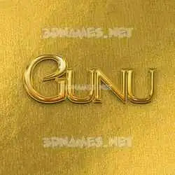 gunu in All Gold style - 3D name wallpaper