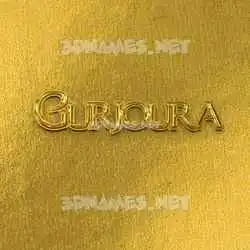 gurjoura in All Gold style - 3D name wallpaper
