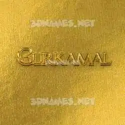 gurkamal in All Gold style - 3D name wallpaper