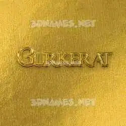 gurkerat in All Gold style - 3D name wallpaper