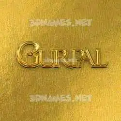 gurpal in All Gold style - 3D name wallpaper