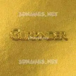 gurpinder in All Gold style - 3D name wallpaper